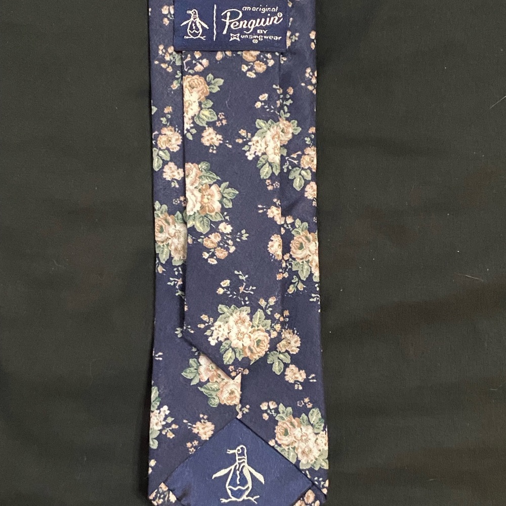 A floral tie, An original Penguin